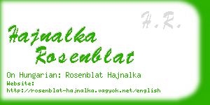 hajnalka rosenblat business card